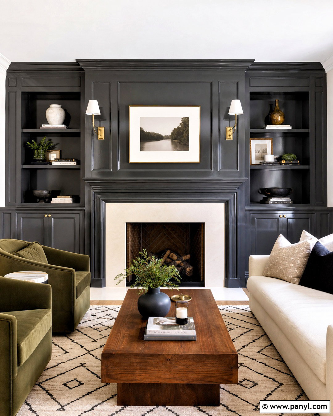 High Gloss Charcoal Fireplace - 20 high gloss paint ideas