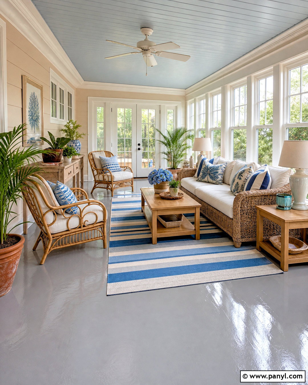High Gloss Gray Painted Floor - 20 high gloss paint ideas