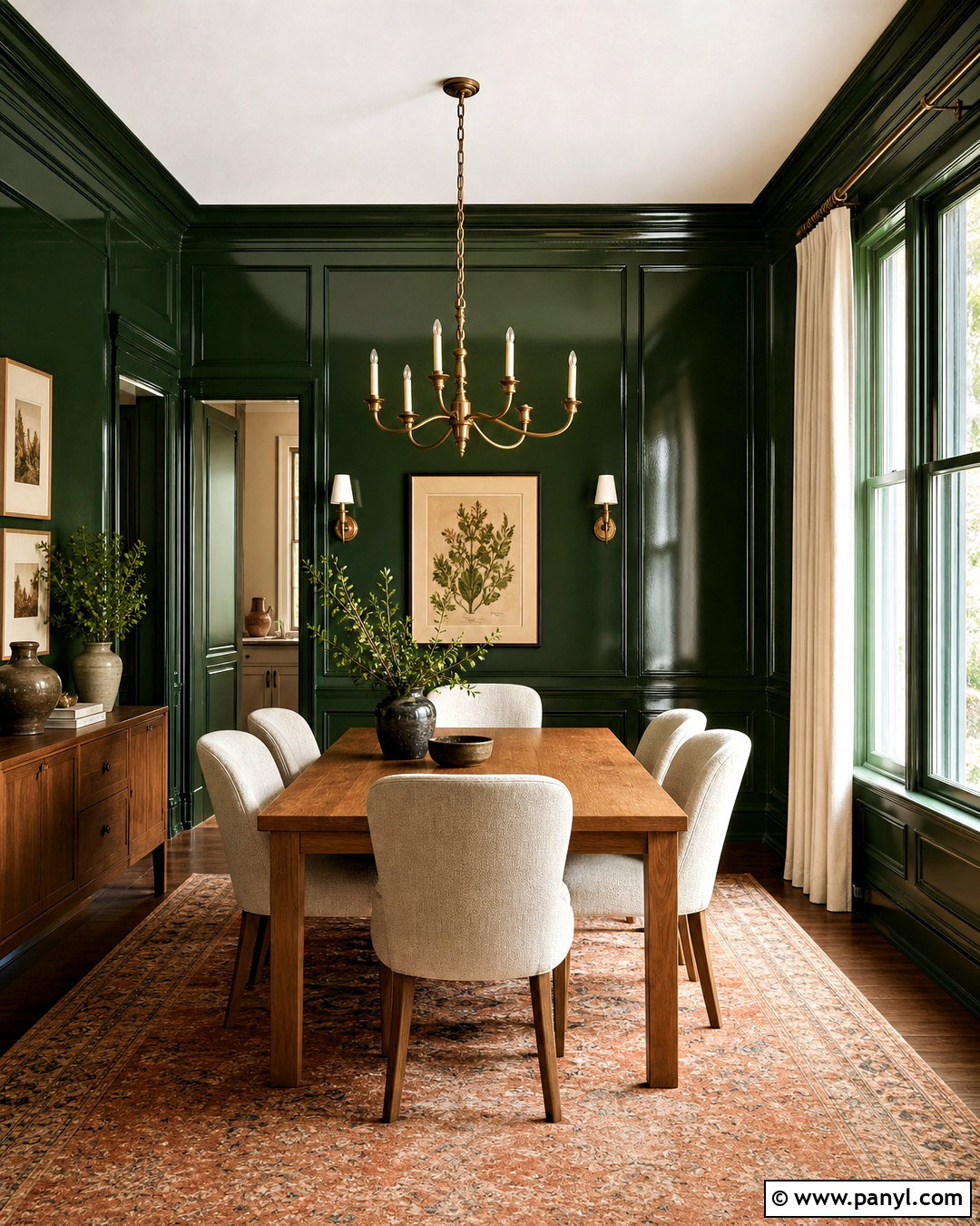 High Gloss Green Dining Room - 20 high gloss paint ideas