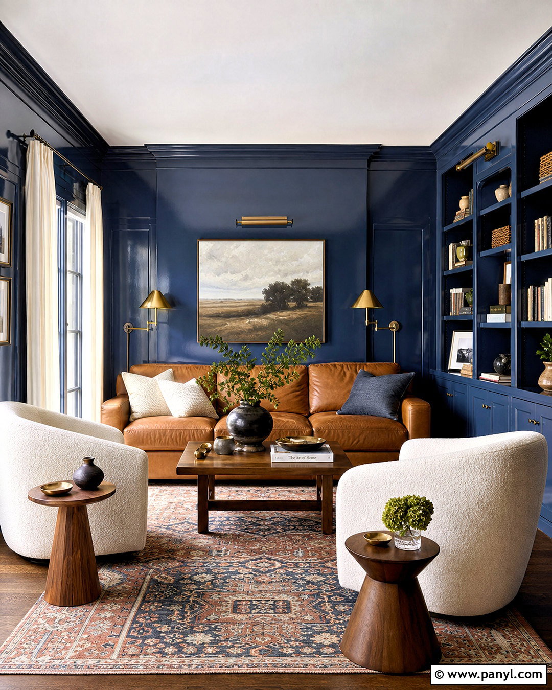 High Gloss Navy Living Room - 20 high gloss paint ideas
