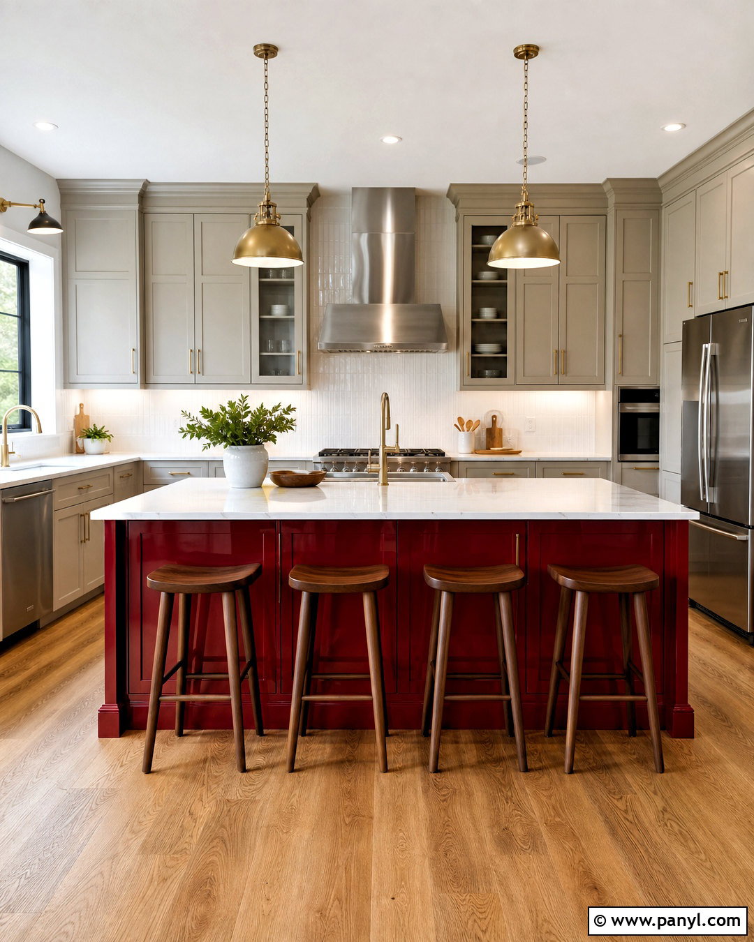 High Gloss Red Kitchen Island - 20 high gloss paint ideas