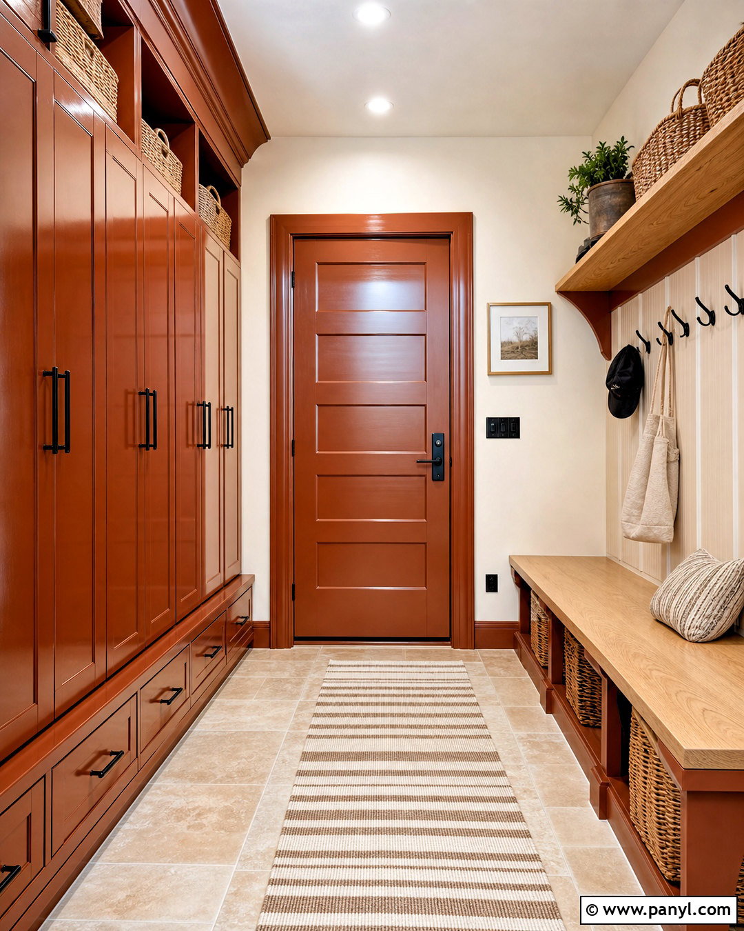 High Gloss Terracotta Mudroom - 20 high gloss paint ideas
