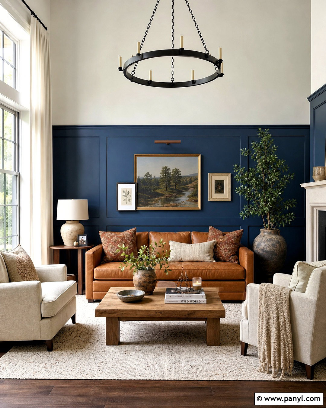 High Half Wall Living Room - 20 painting half wall ideas
