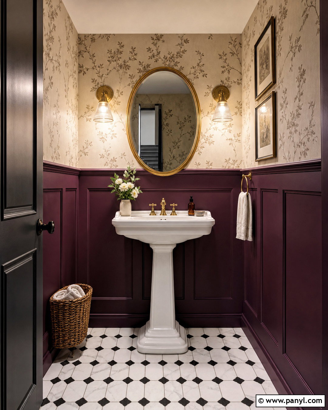 High Wainscoting Powder Room - 20 high wainscoting ideas