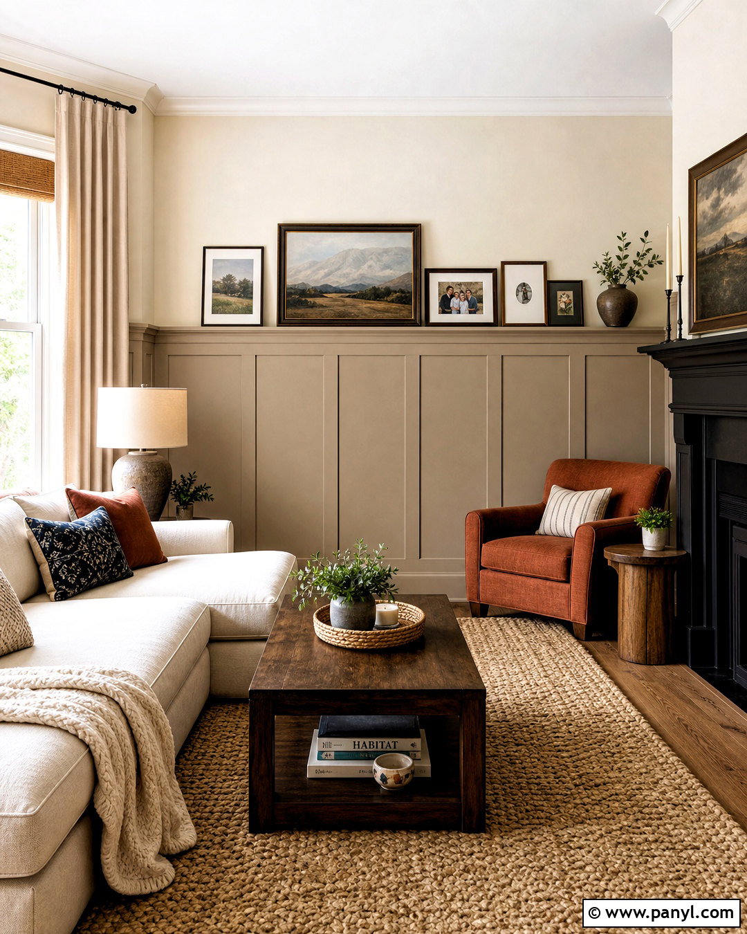 High Wainscoting With Picture Ledge - 20 high wainscoting ideas