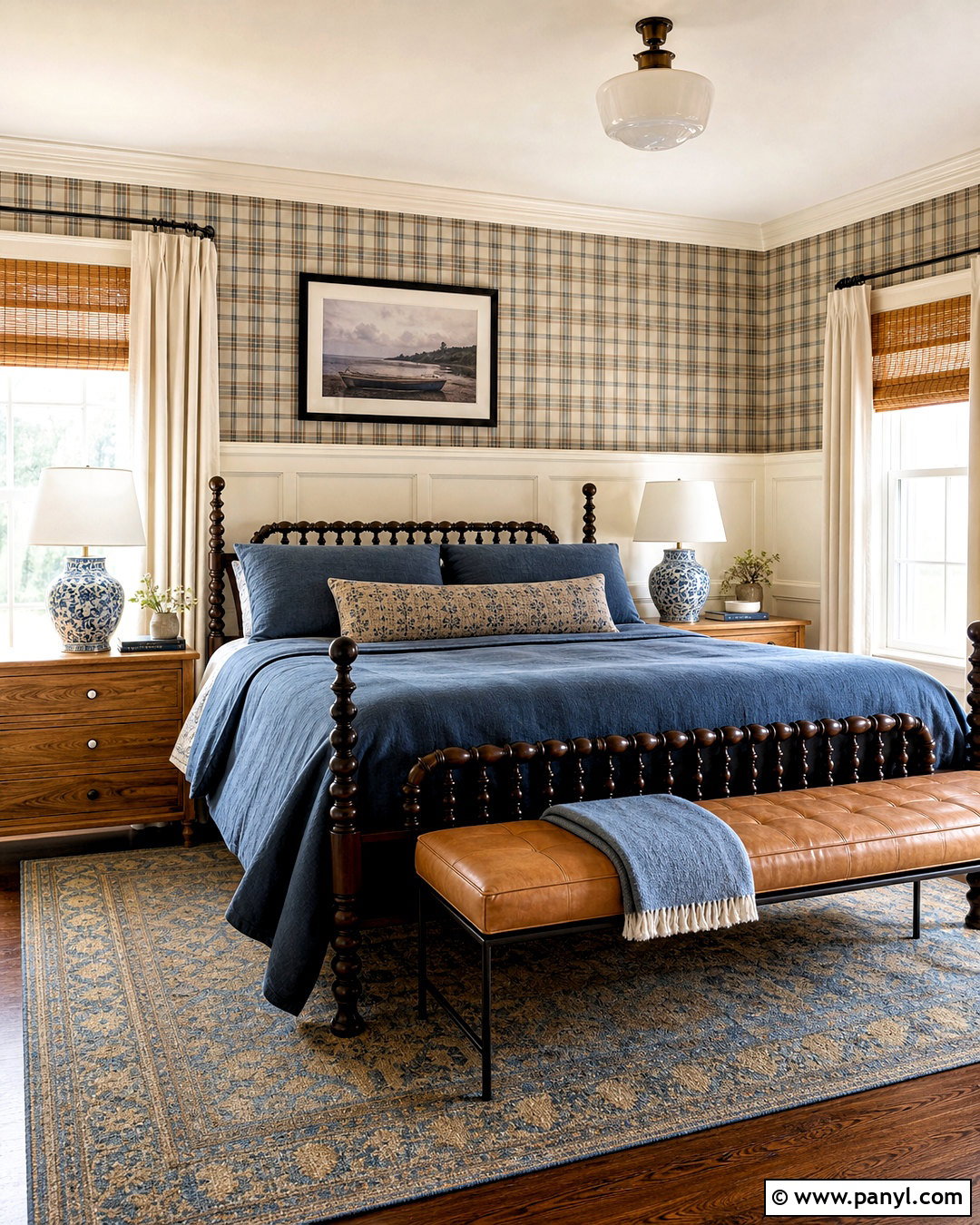 High Wainscoting With Plaid Wallpaper - 20 high wainscoting ideas