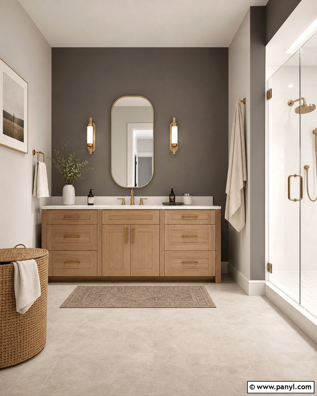 Homburg Gray Bathroom Accent Wall - 20 Homburg Gray Accent Wall Ideas