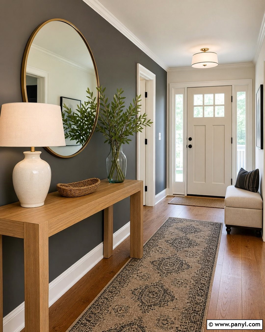 Homburg Gray Entryway Accent Wall - 20 Homburg Gray Accent Wall Ideas
