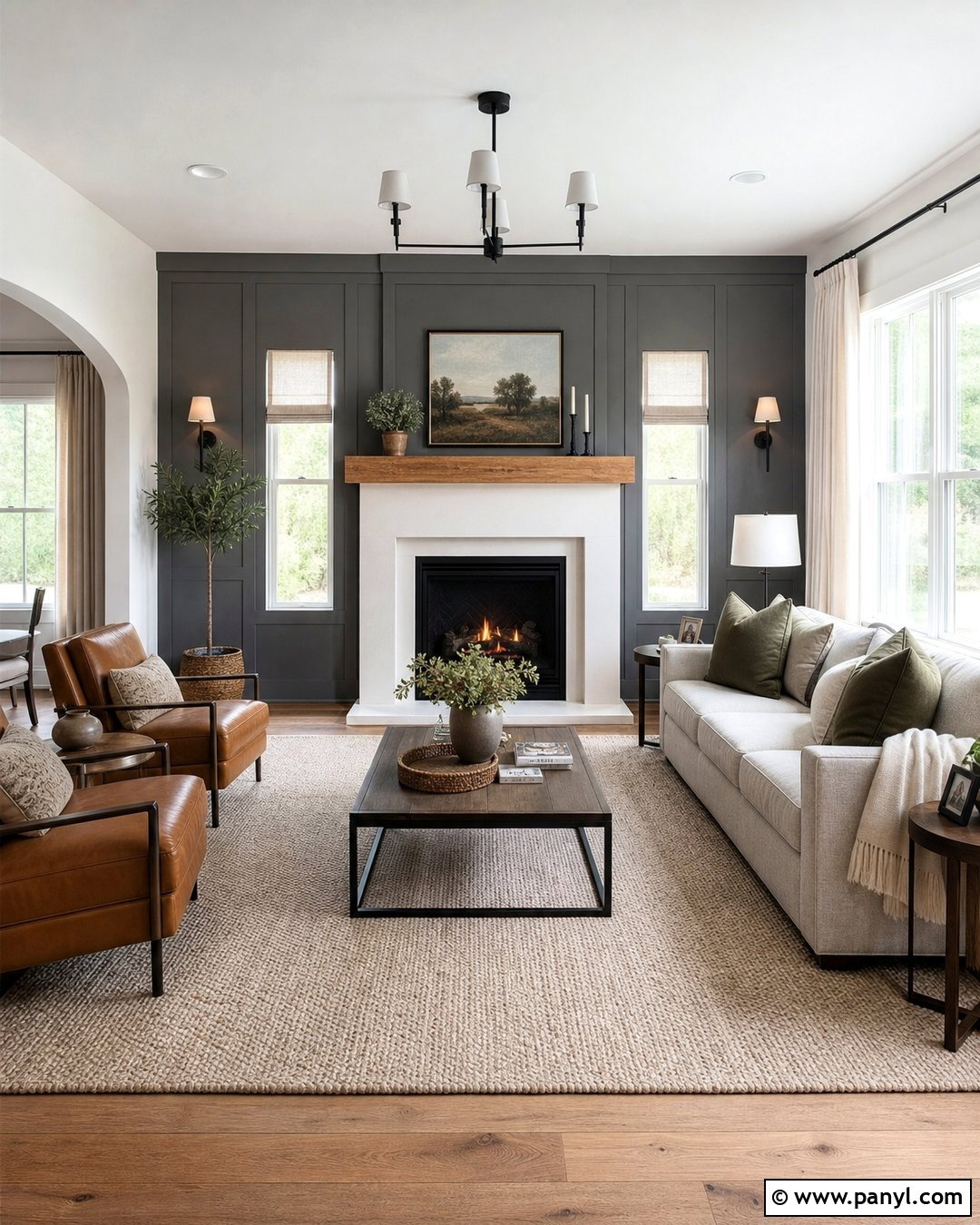 Homburg Gray Fireplace Accent Wall - 20 Homburg Gray Accent Wall Ideas