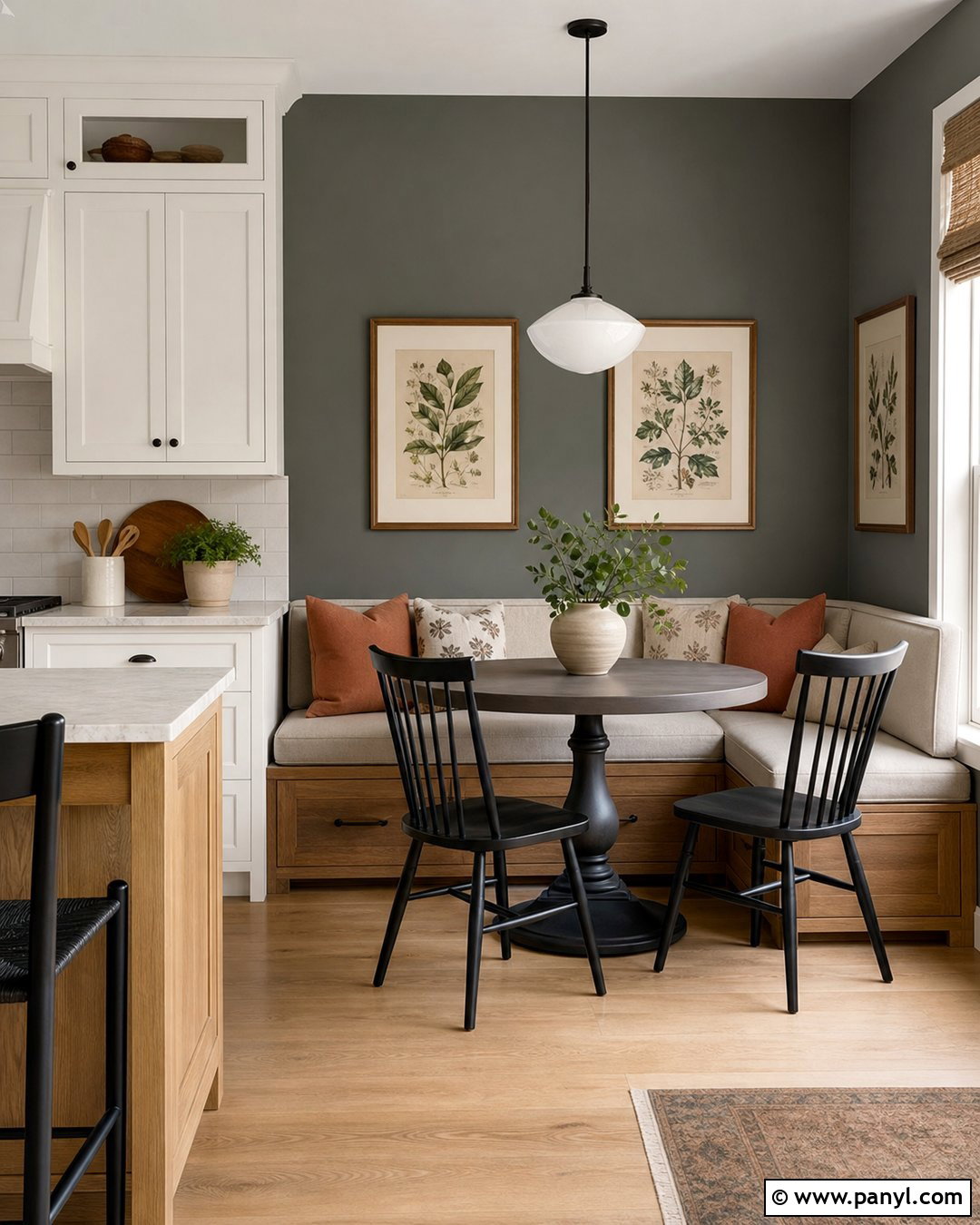 Homburg Gray Kitchen Dining Accent Wall - 20 Homburg Gray Accent Wall Ideas