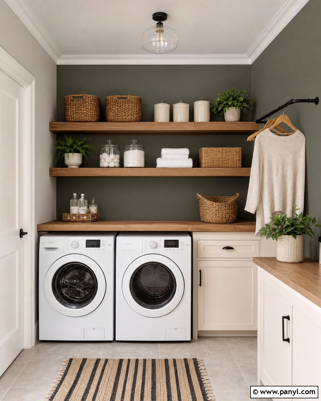 Homburg Gray Laundry Room Accent Wall - 20 Homburg Gray Accent Wall Ideas