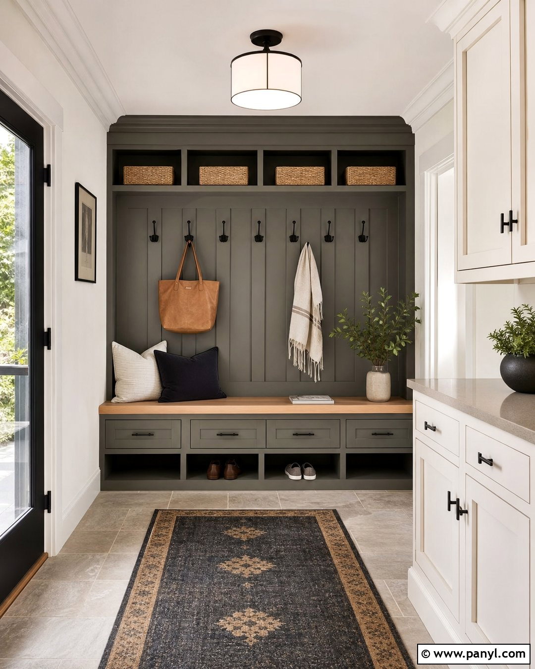 Homburg Gray Mudroom Accent Wall - 20 Homburg Gray Accent Wall Ideas