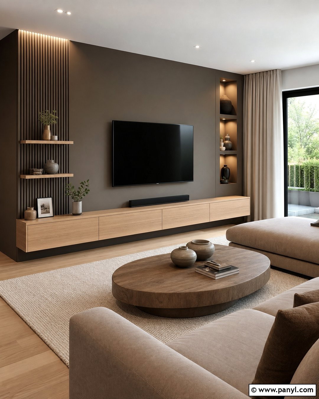 Homburg Gray TV Accent Wall - 20 Homburg Gray Accent Wall Ideas