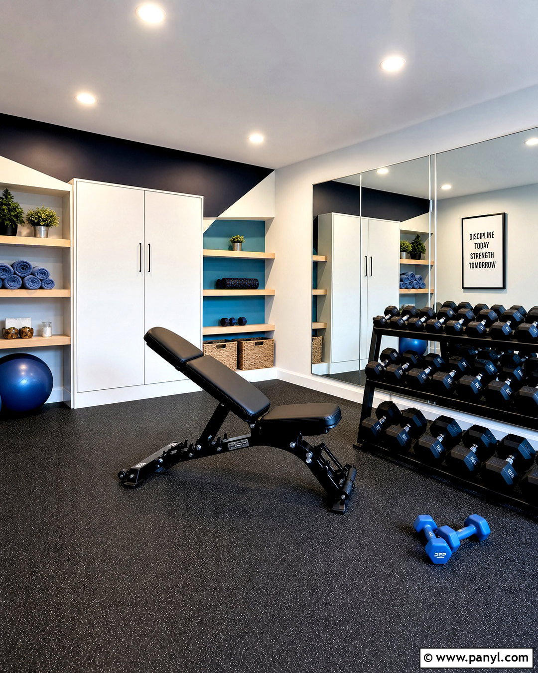 Home Gym Accent Wall - 20 gym decorating ideas