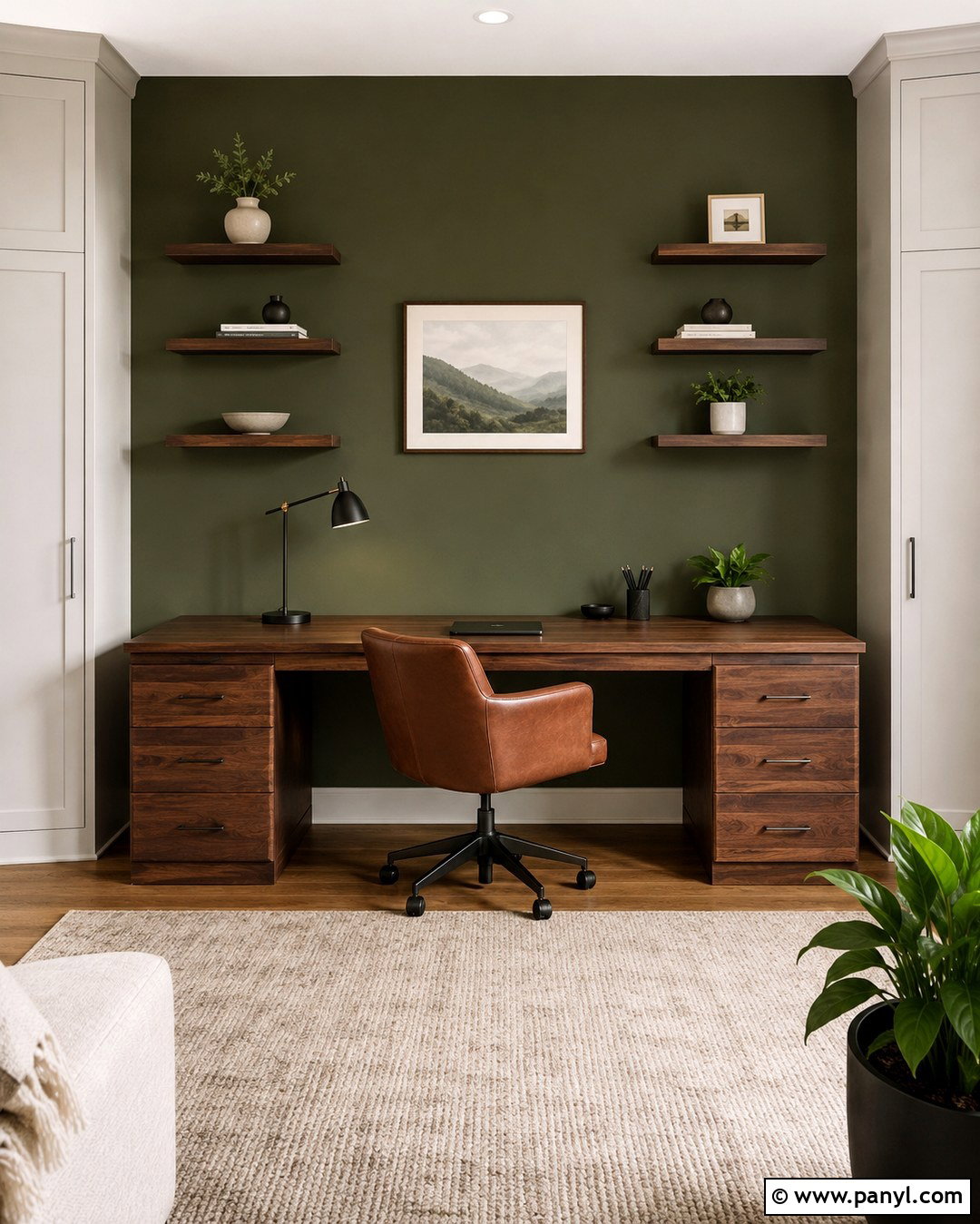 Home Office Desk Wall - 20 Which Walls To Paint Accent Ideas