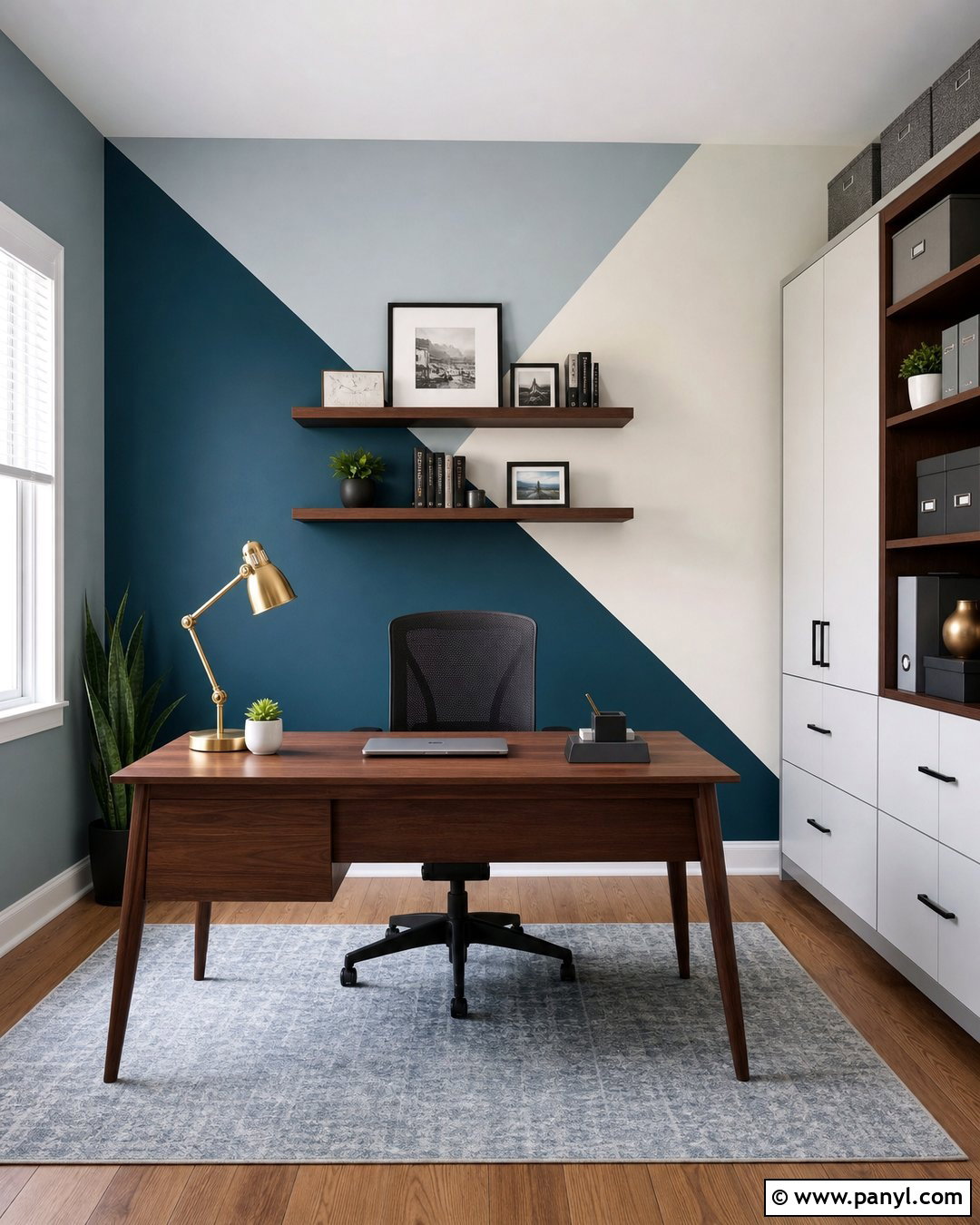 Home Office Geometric Wall Pattern - 35 geometric wall paint patterns