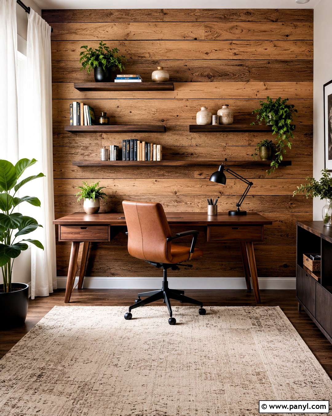 Home Office Pallet Accent Wall - 20 pallet accent wall ideas