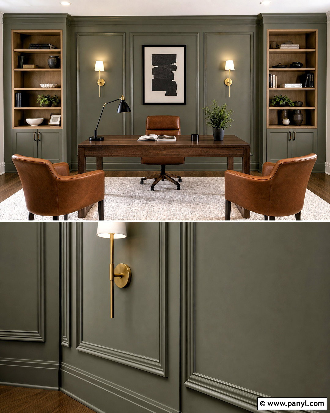 Home Office Wall Moulding - 20 wall moulding ideas