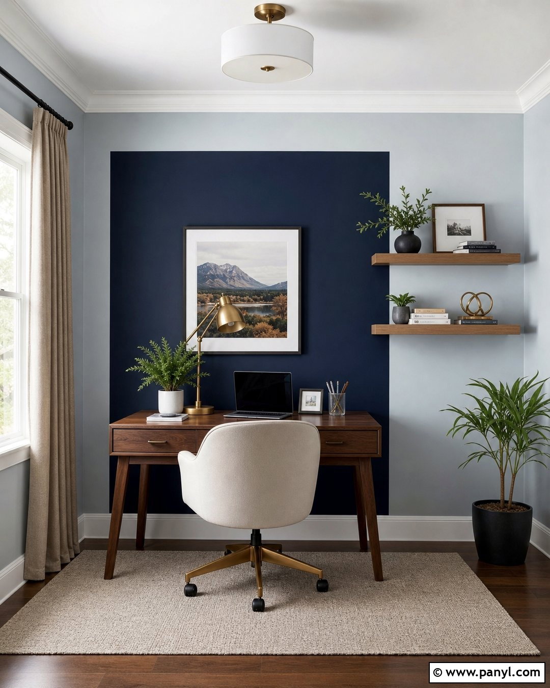 Home Office Wall Paint Zone - 35 decorative wall paint ideas