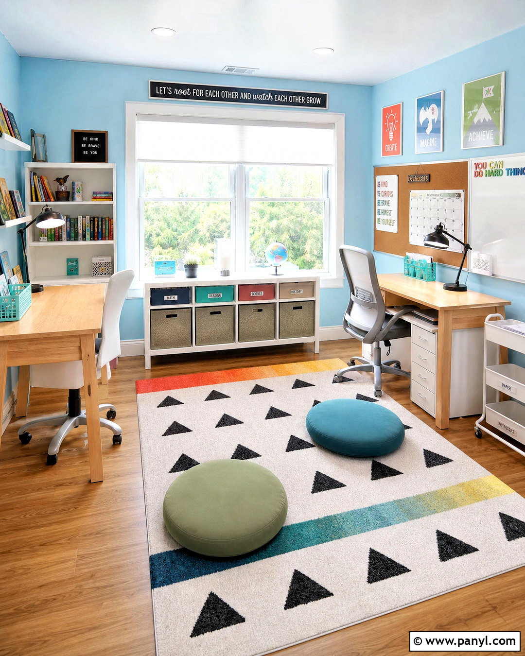 Homeschool Study Room - 20 empty rooms interior ideas