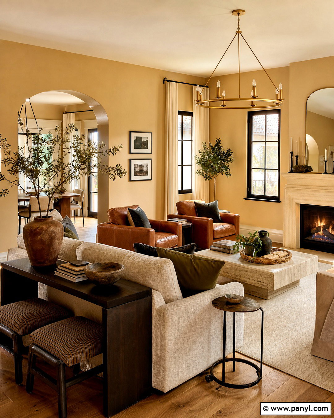 Honey Beige Living Room - 20 warm paint colors for living room ideas