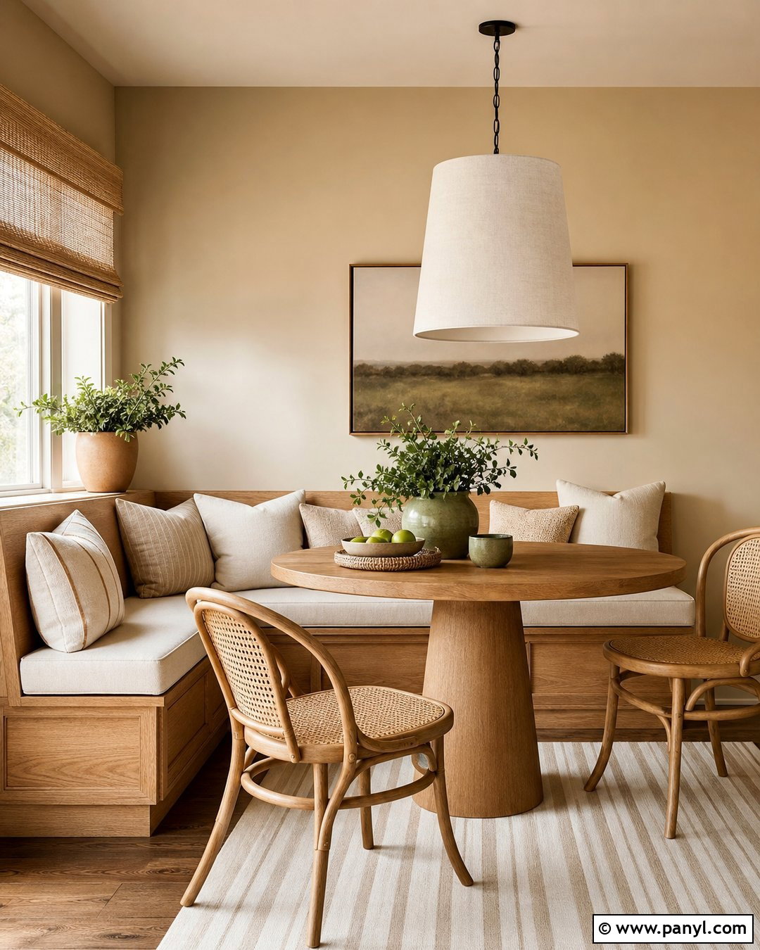 Honey Nude Breakfast Nook - 30 Nude Wall Color Ideas