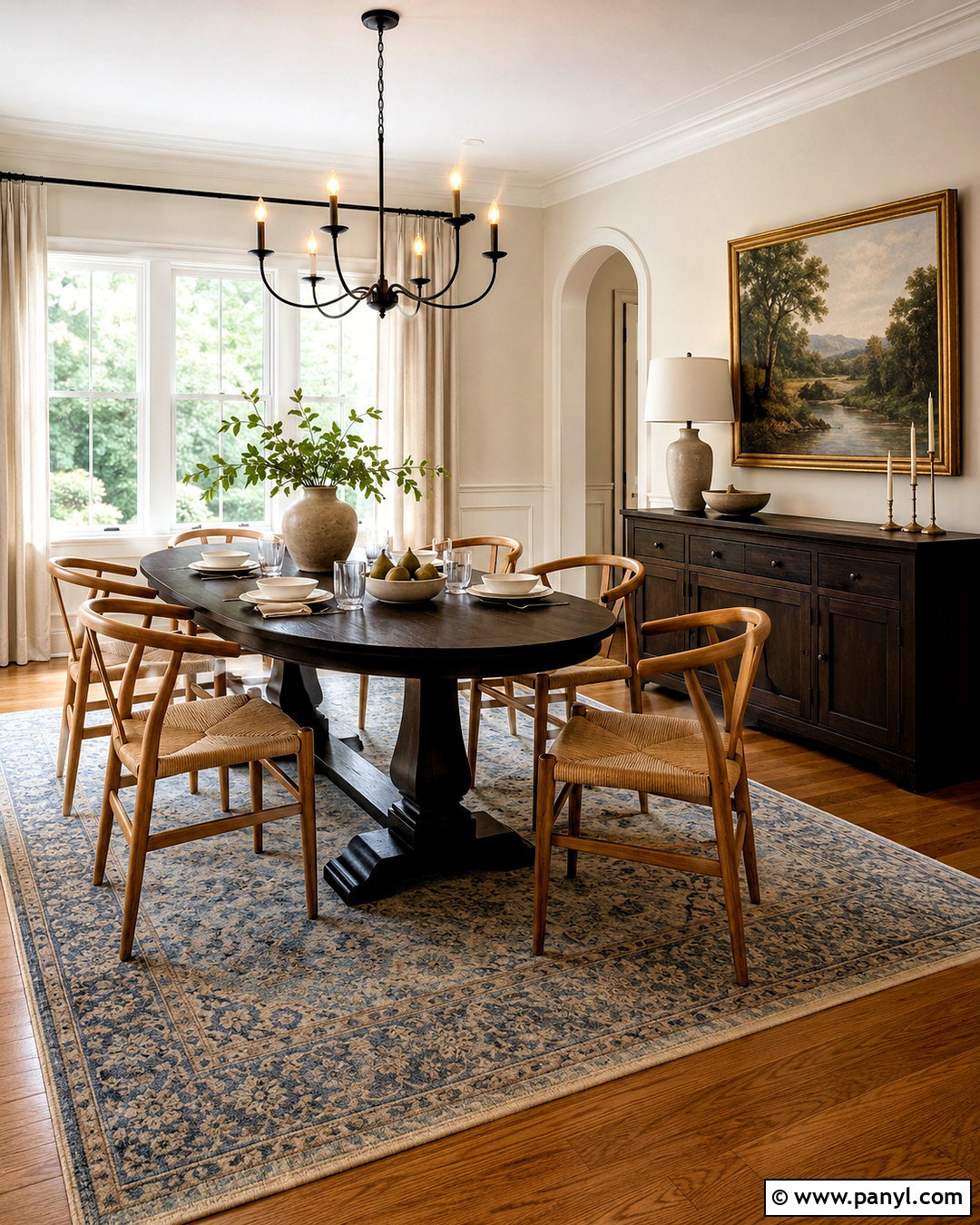 Honey Oak And Espresso Dining Room - 20 different wood tones in one room ideas