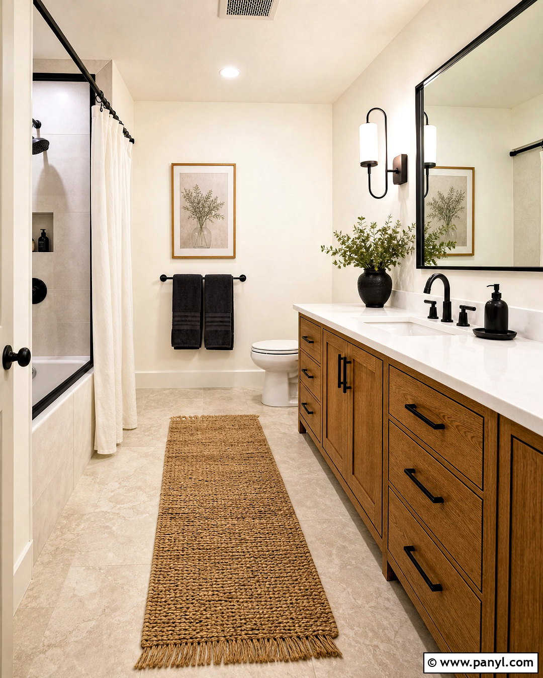 Honey Oak Bathroom With Black Fixtures - 20 honey oak bathroom ideas