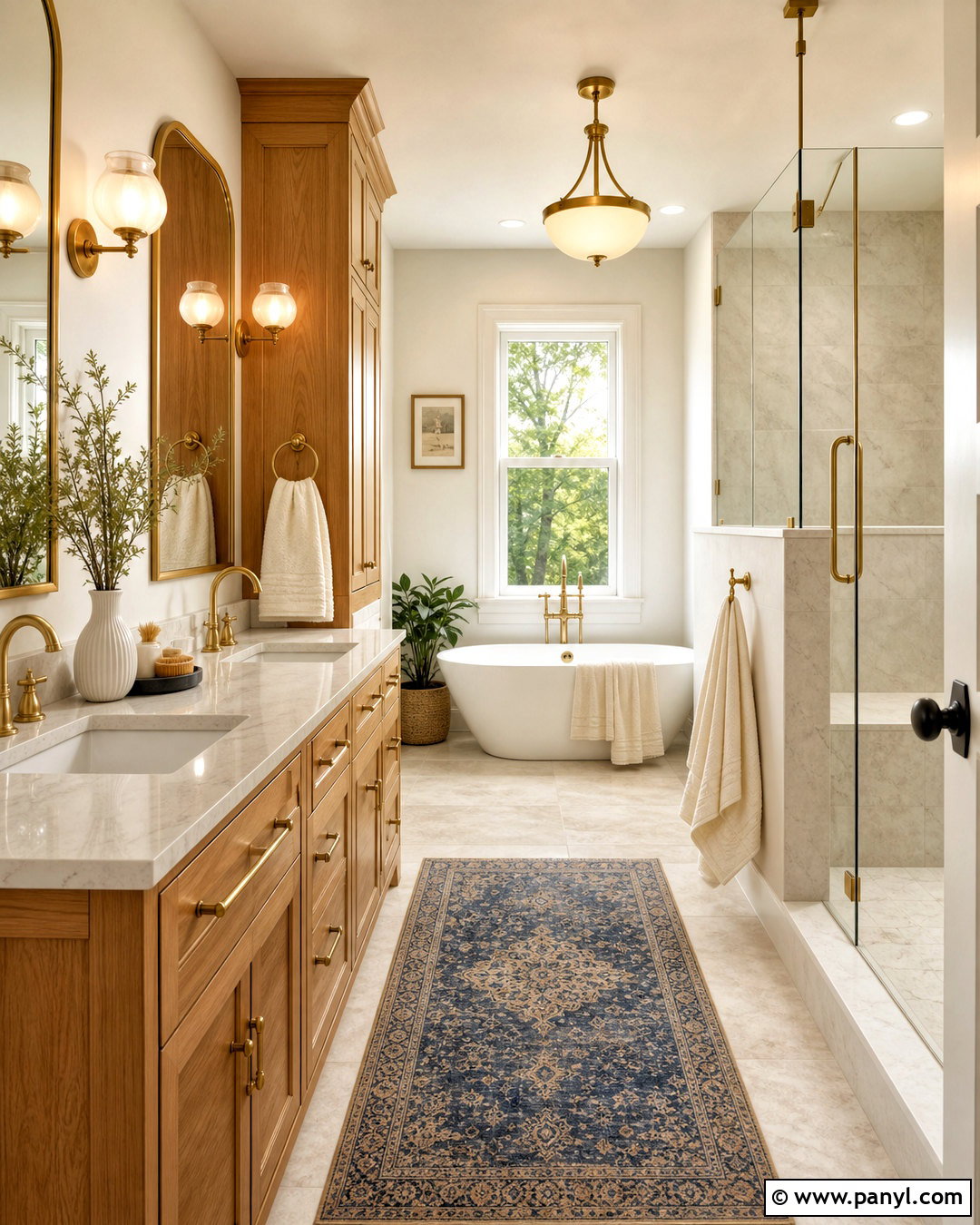 Honey Oak Bathroom With Brushed Brass - 20 honey oak bathroom ideas