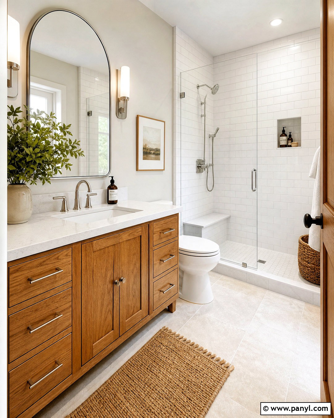 Honey Oak Bathroom With White Tile - 20 honey oak bathroom ideas