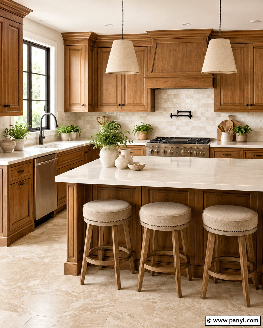 Honey Oak Cabinets With Cream Countertops - 20 oak cabinet kitchen ideas