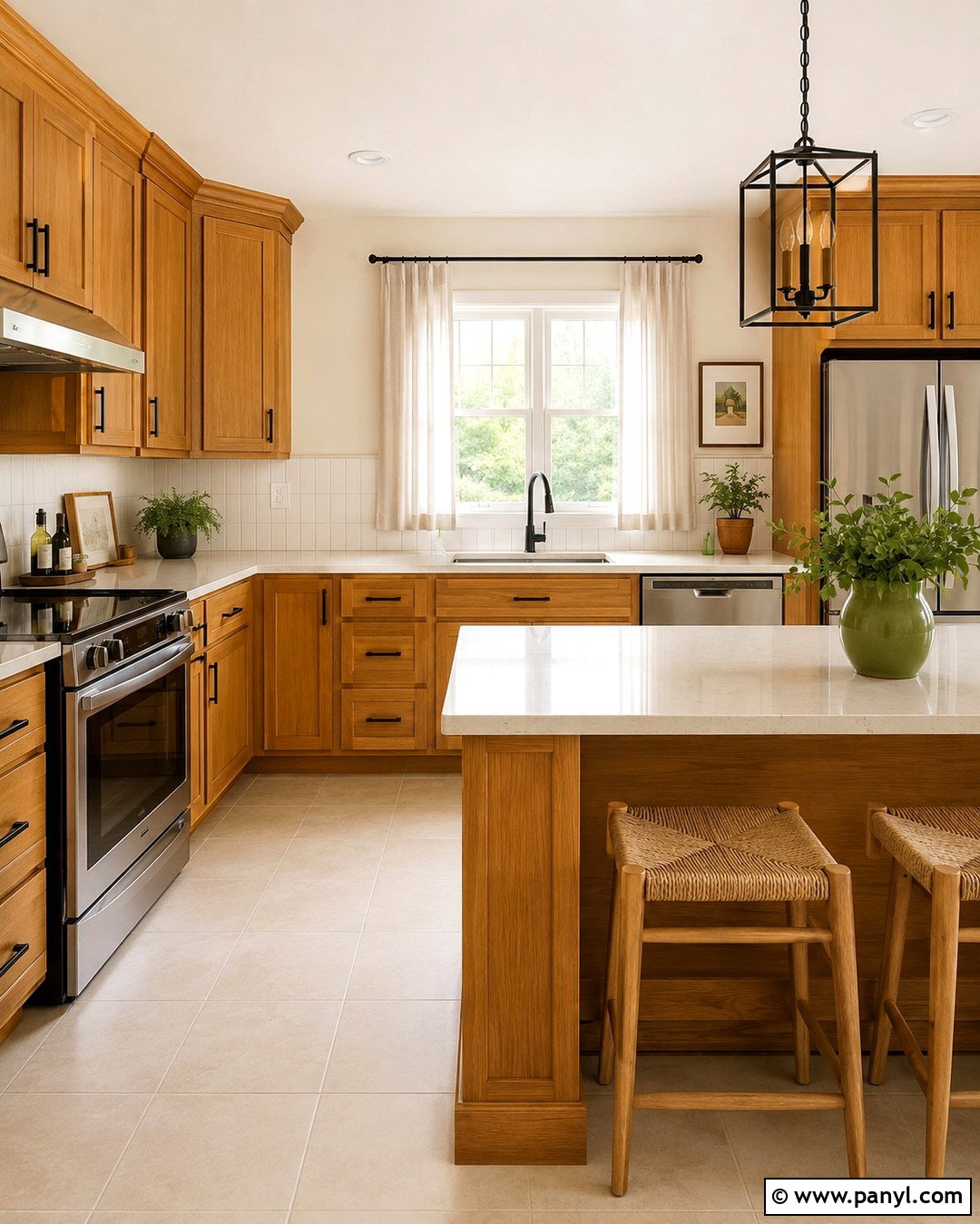 Honey Oak Cabinets With White Walls - 20 White Walls Brown Cabinets
