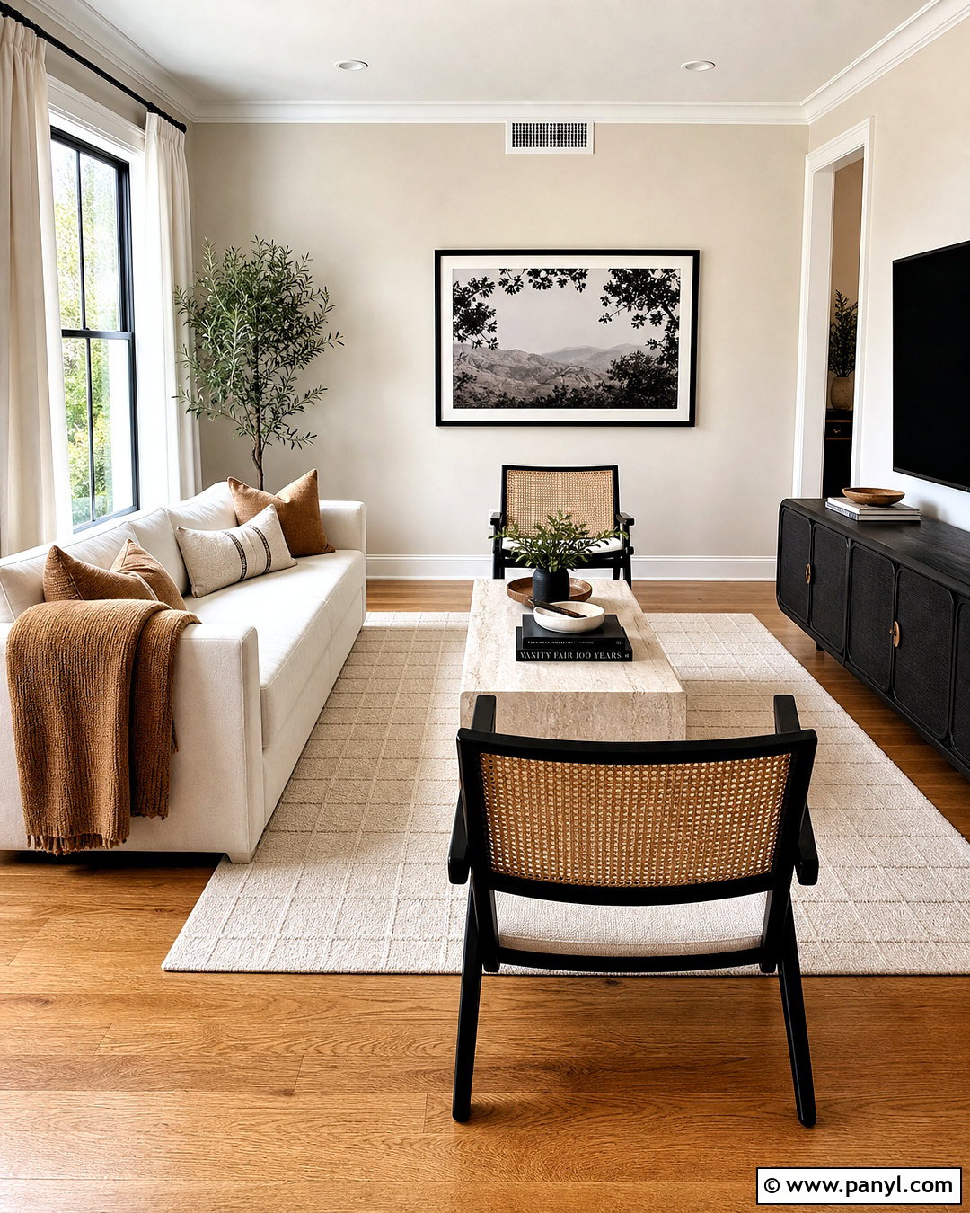 Honey Oak Floors With Black And White Decor - 20 honey oak floors living room ideas