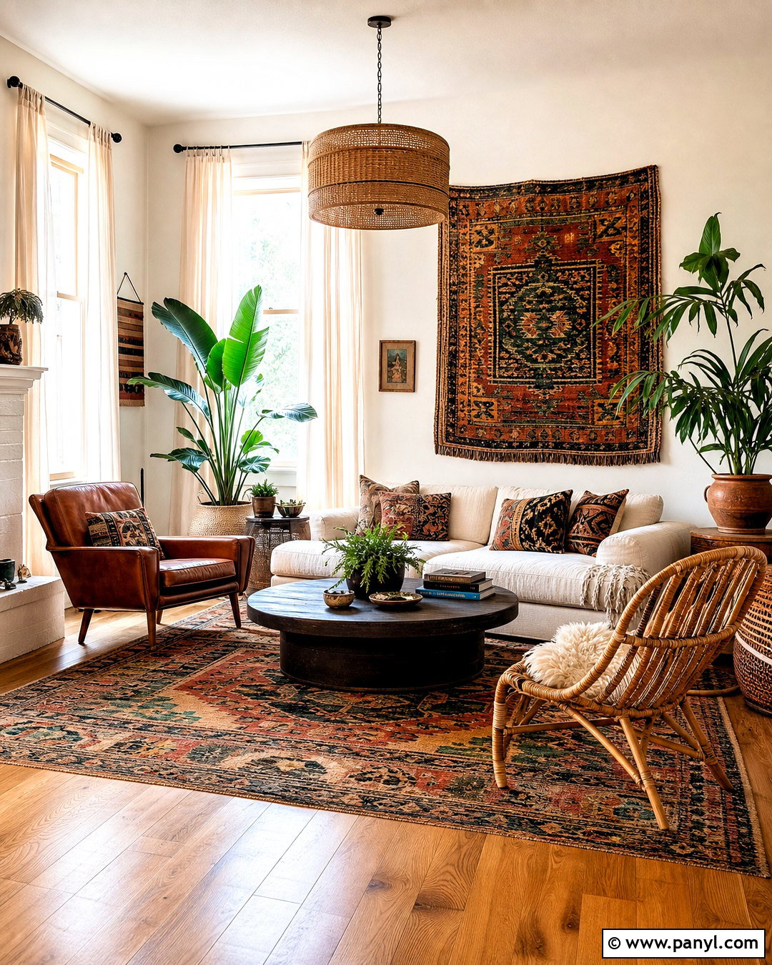 Honey Oak Floors With Boho Decor - 20 honey oak floors living room ideas
