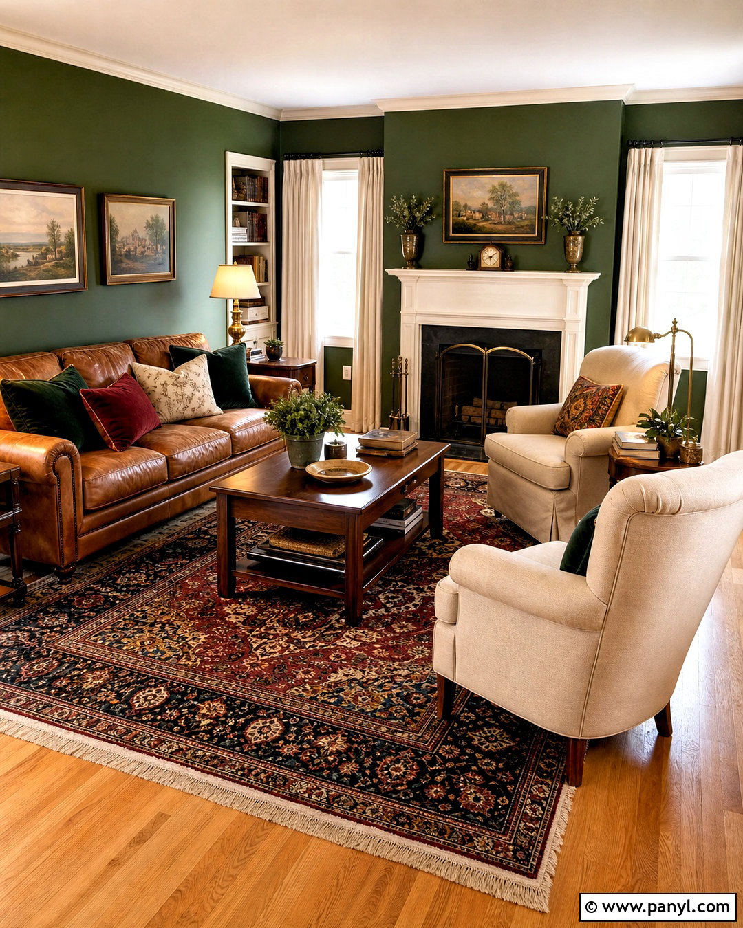 Honey Oak Floors With Forest Green Walls - 20 honey oak floors living room ideas