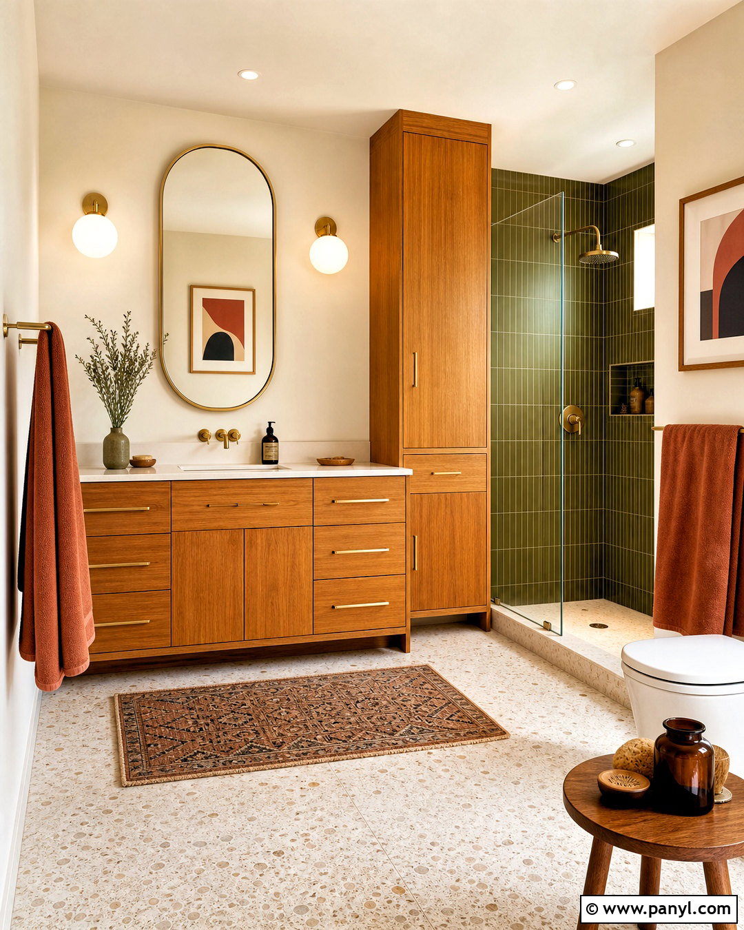 Honey Oak Midcentury Bathroom - 20 honey oak bathroom ideas