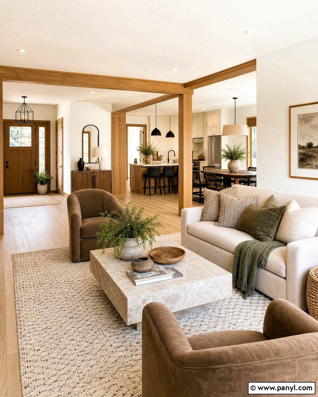 Honey Oak Trim With Light Neutral Floors - 20 honey oak trim ideas