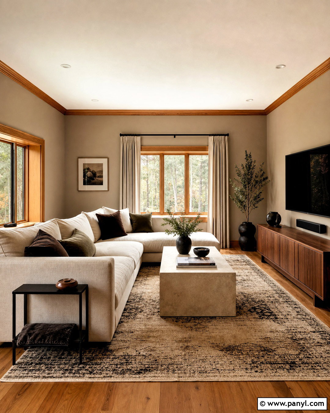 Honey Oak Trim With Mushroom Taupe Walls - 20 honey oak trim ideas