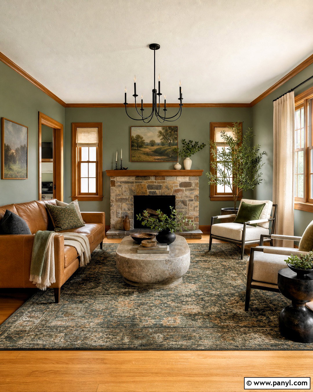 Honey Oak Trim With Sage Green Walls - 20 honey oak trim ideas