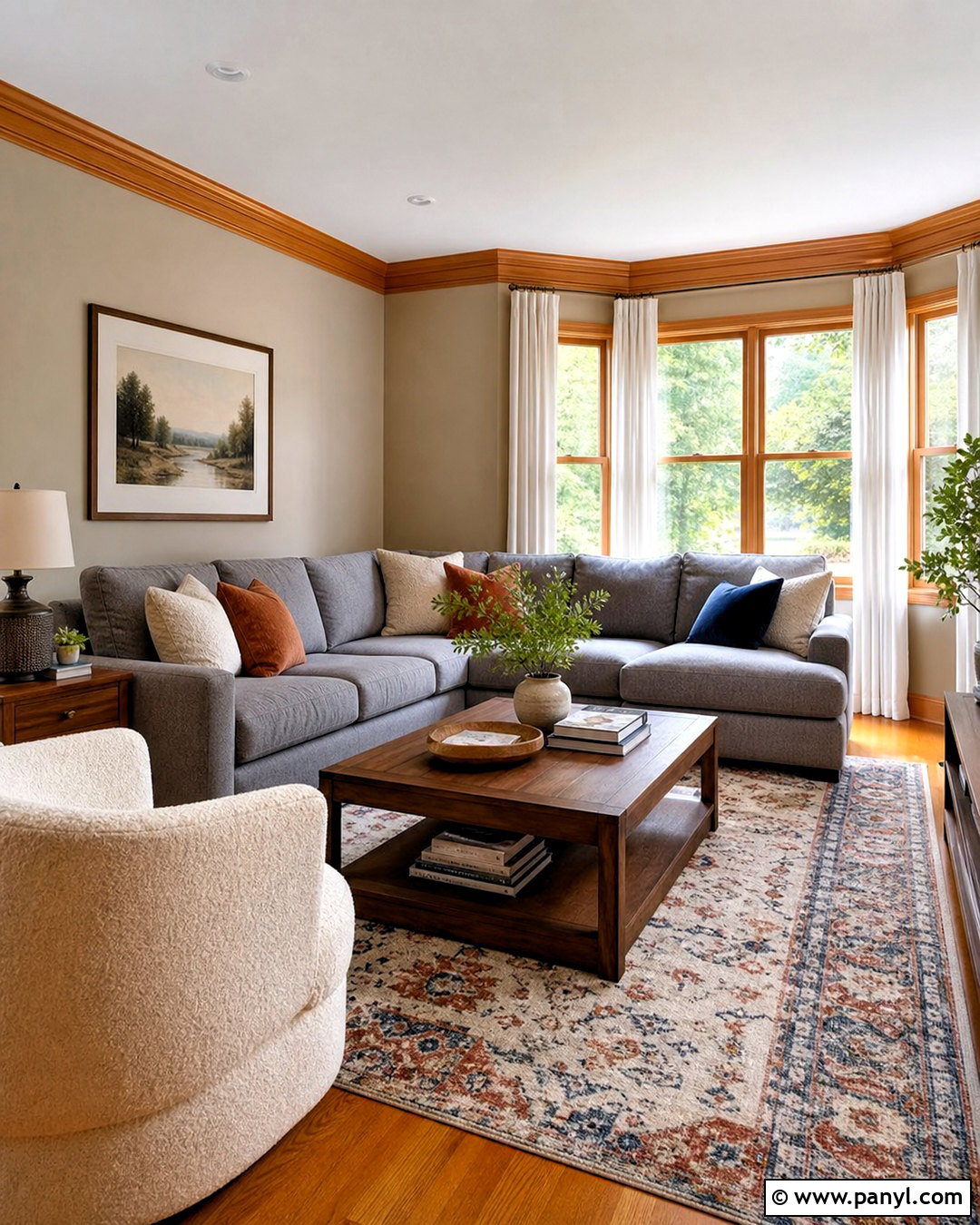 Honey Oak Trim With Soft Greige Walls - 20 honey oak trim ideas