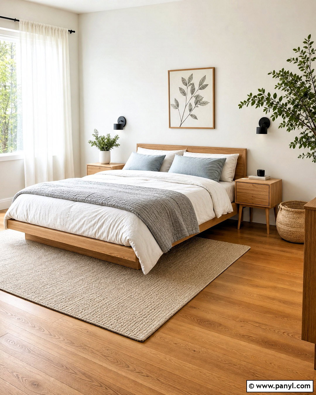 Honey Wood Floors In A Scandinavian Bedroom - 20 honey wood floors