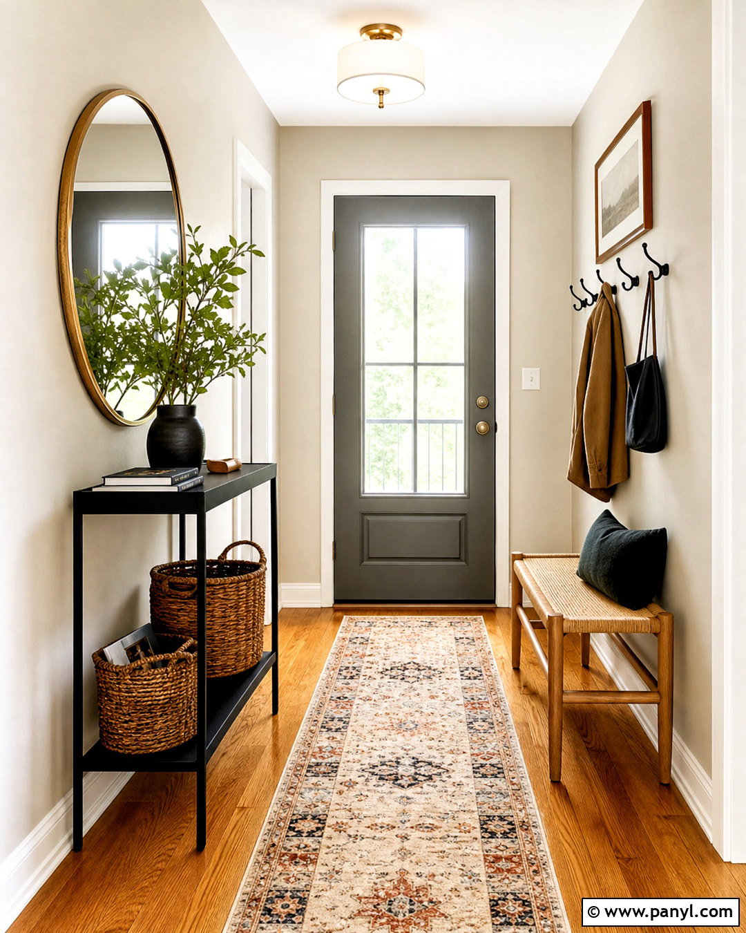 Honey Wood Floors In A Small Entryway - 20 honey wood floors