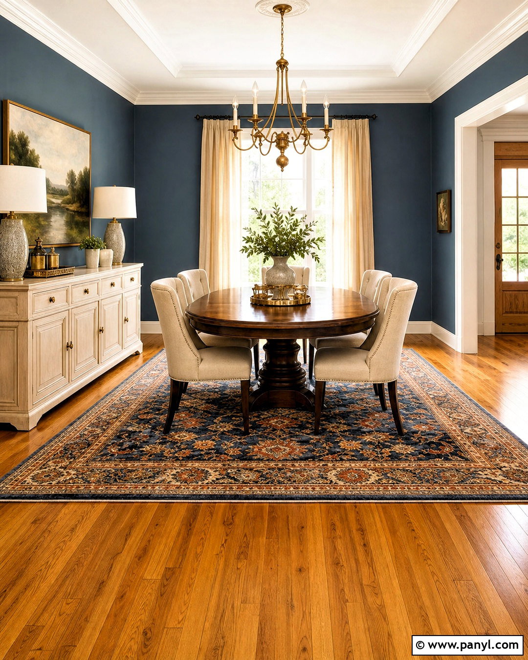 Honey Wood Floors In A Traditional Dining Room - 20 honey wood floors