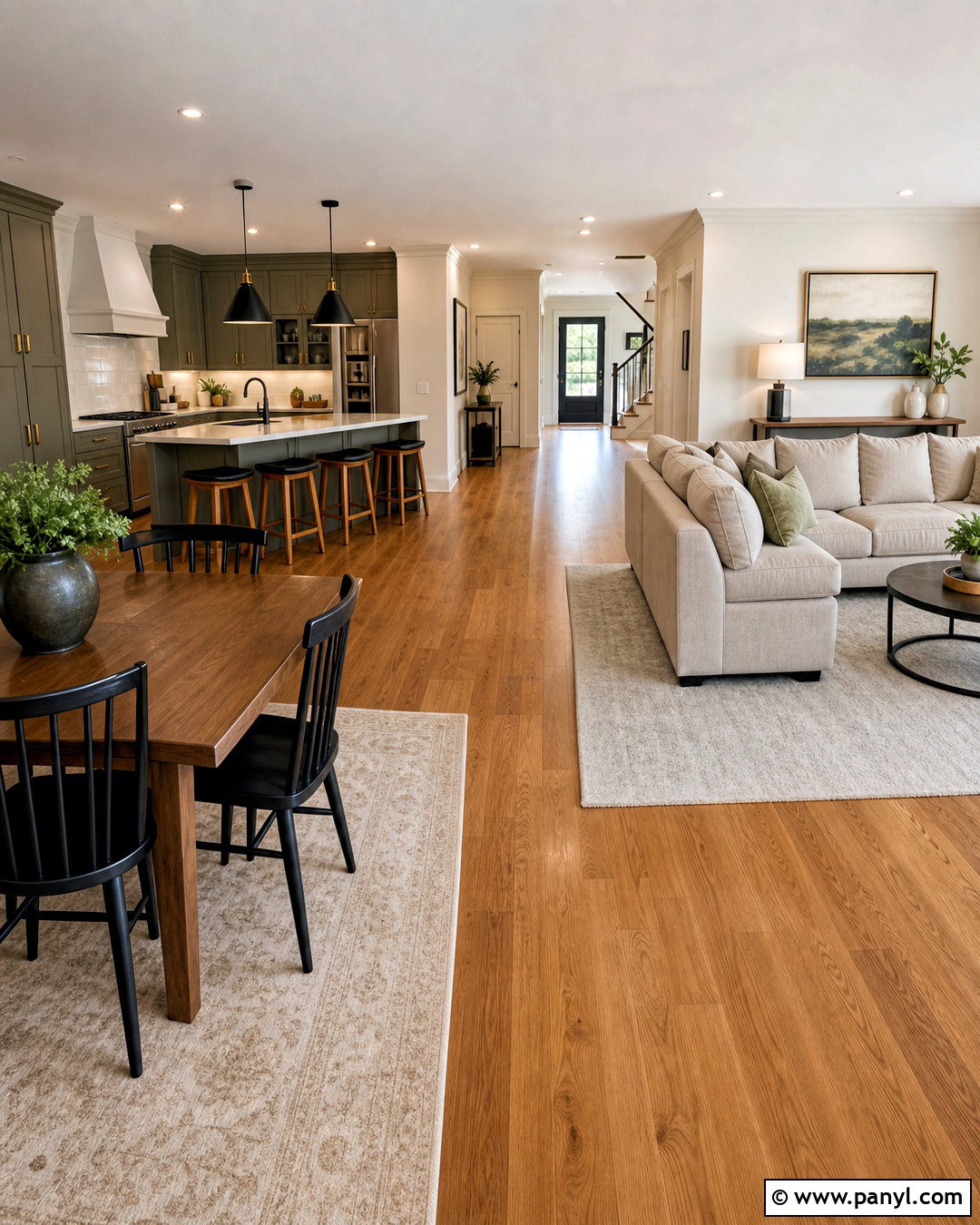 Honey Wood Floors In An Open Floor Plan - 20 honey wood floors