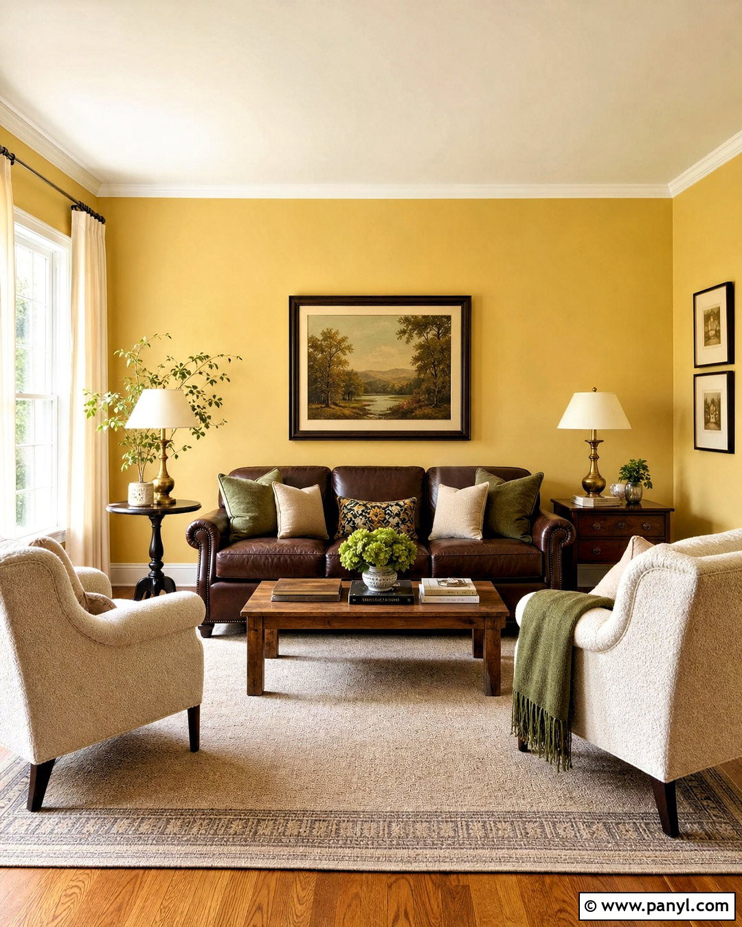 Honey Yellow Living Room - 20 yellow living room colors