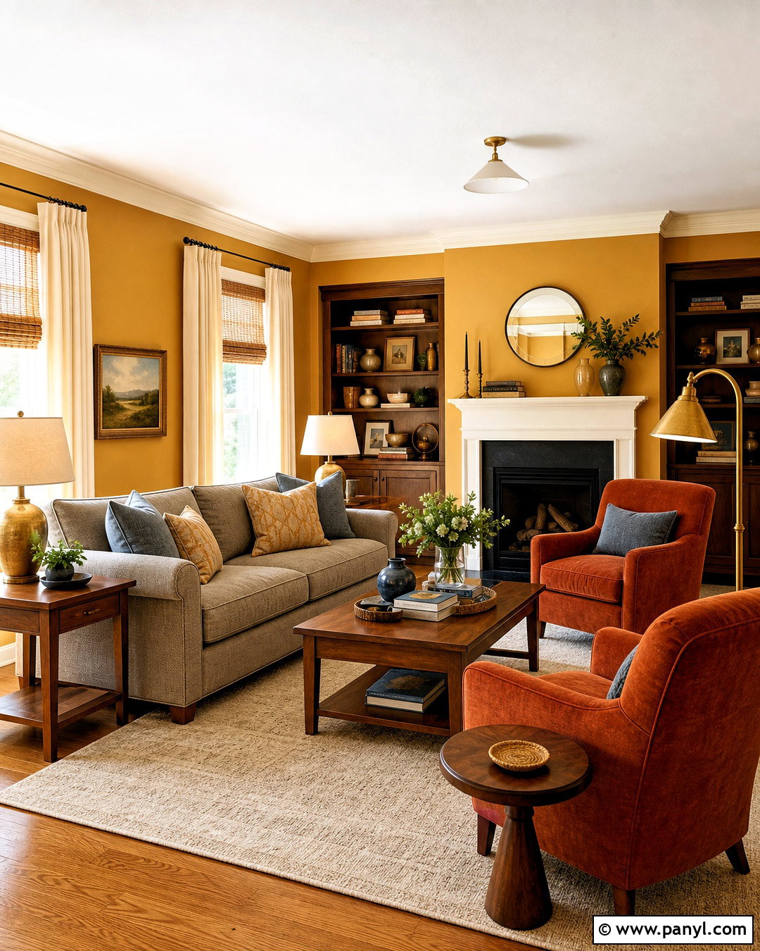 Honey Yellow Living Room Color - 20 warm living room colors
