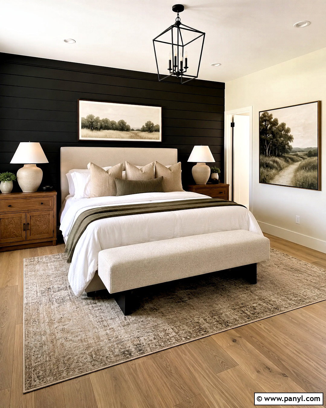 Horizontal Black Shiplap Bedroom - 20 black shiplap wall bedroom ideas