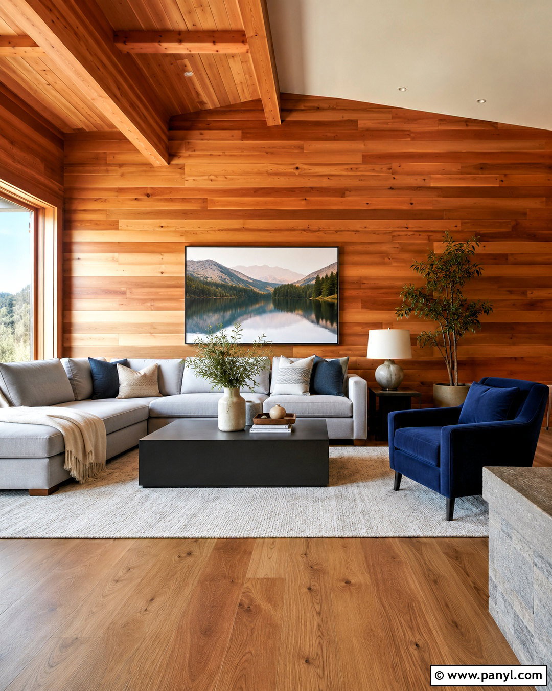 Horizontal Cedar Plank Wall - 20 cedar walls interior ideas