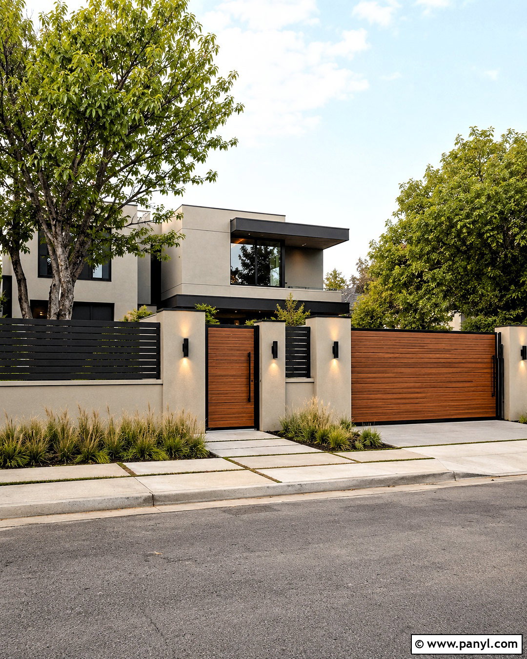 Horizontal Slat Compound Wall - 20 compound wall design exterior modern simple ideas