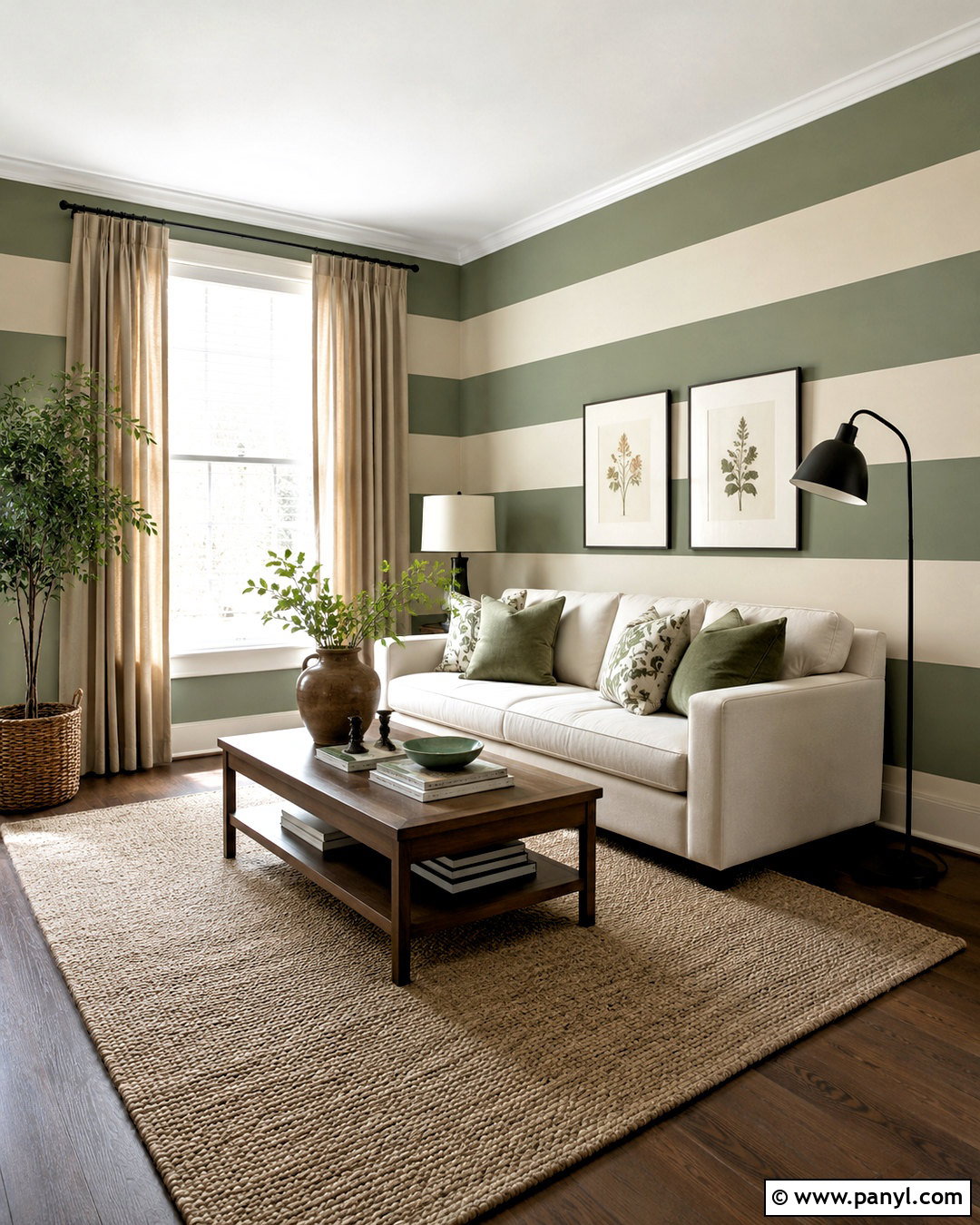 Horizontal Stripe Accent Wall - 20 diy accent wall ideas painted ideas